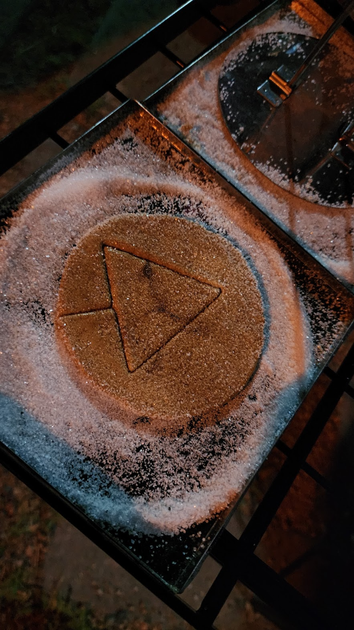 dalgona with triangle