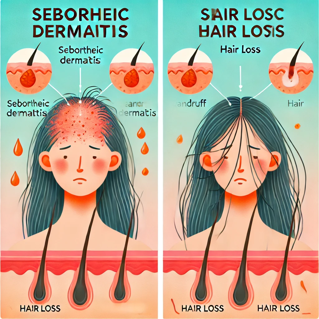 지루성 피부염 탈모 이미지