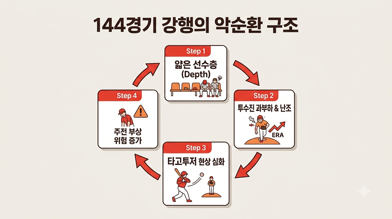 144경기 악순환 구조