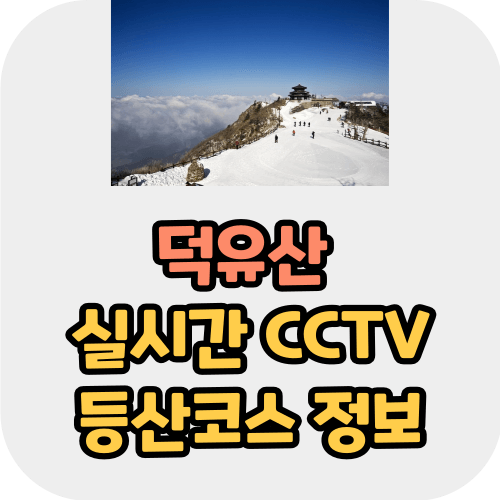덕유산 실시간 CCTV (설천봉, 향적봉, 만선봉 등)