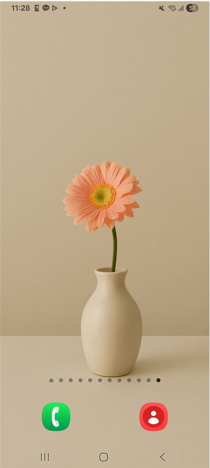 방법 1: 휴대폰 바탕화면 길게 터치하기