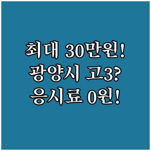 최대 30만원 혜택 2025년 광양시..