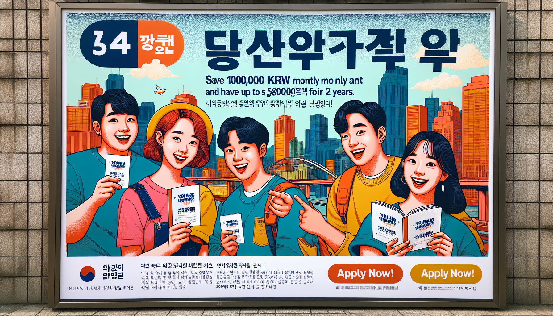 "2025년 경기도 청년 노동자 통장 신청 안내 배너 이미지"