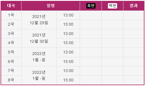 2021 크라운해태배 바둑대회 온라인중계