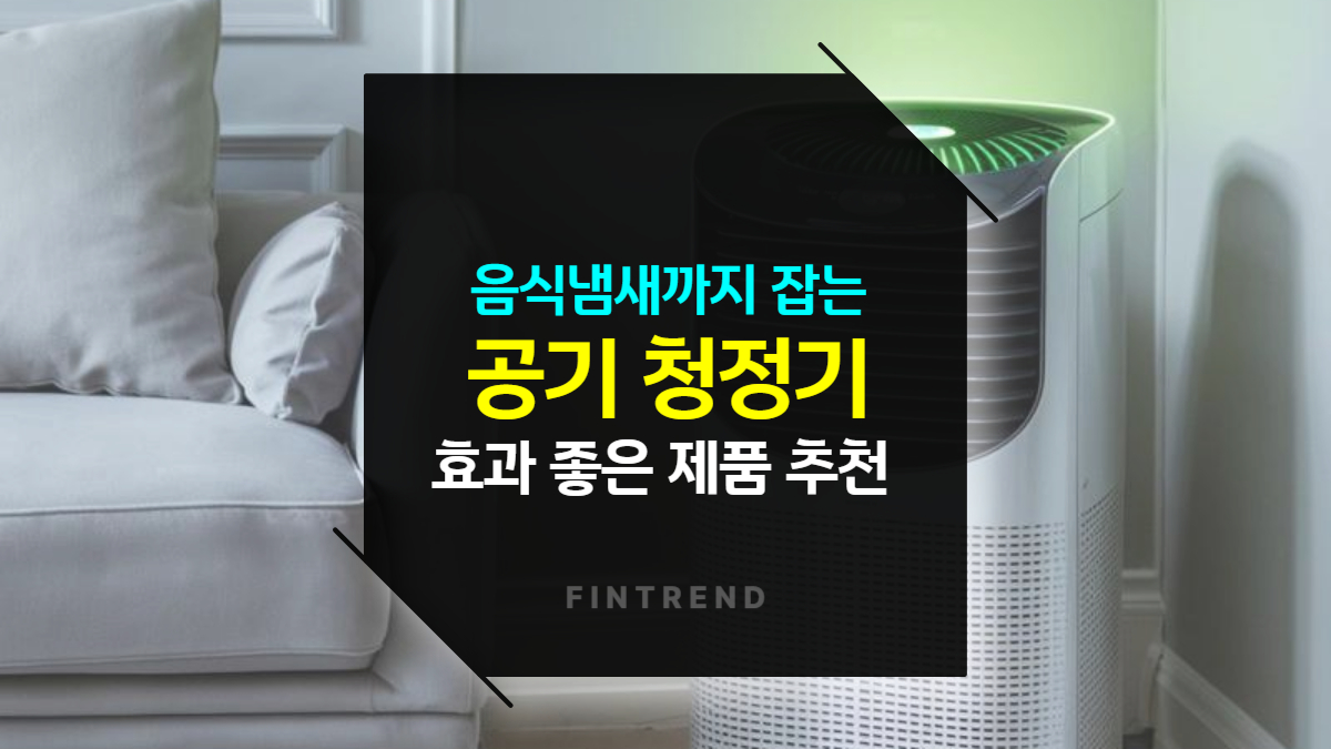 음식 냄새까지 잡아주는 공기청정기, 효과 좋은 필터와 추천 제품