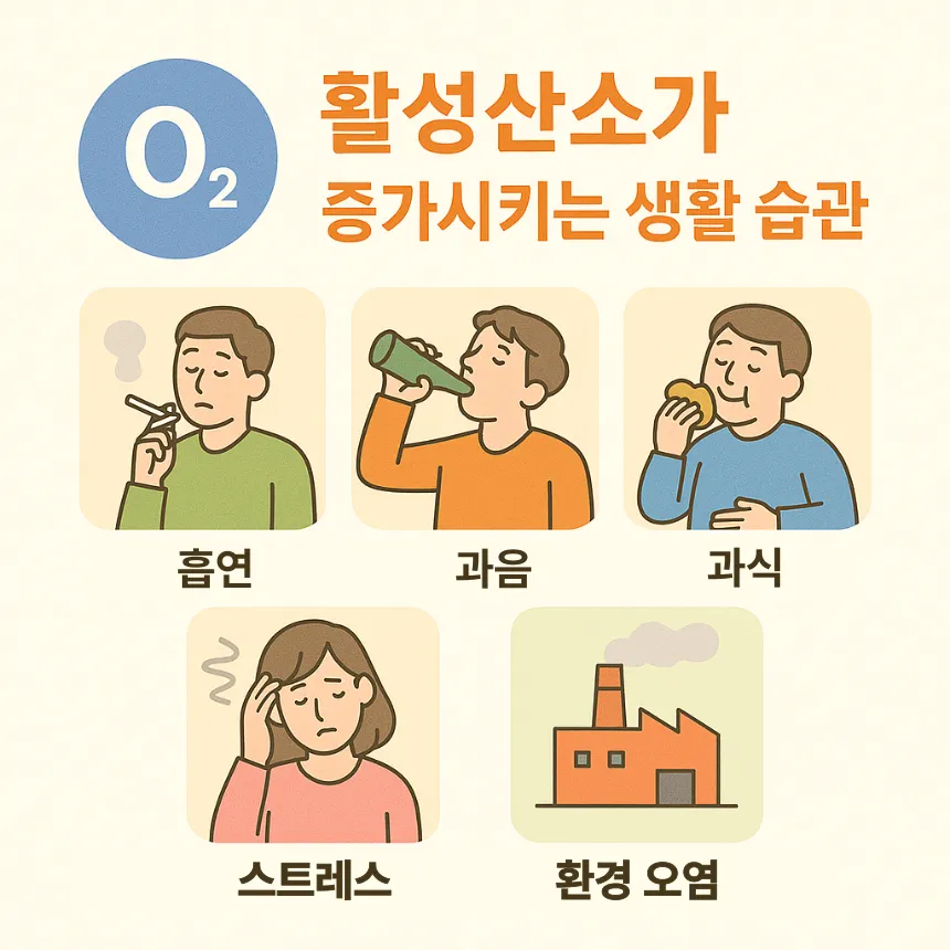 활성산소 증가시키는 생활 습관