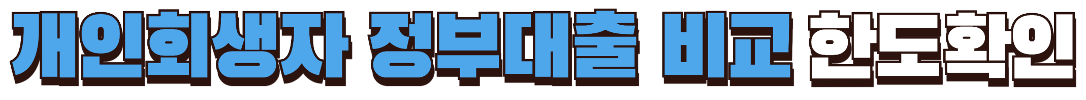 개인회생자 정부대출 비교 한도확인