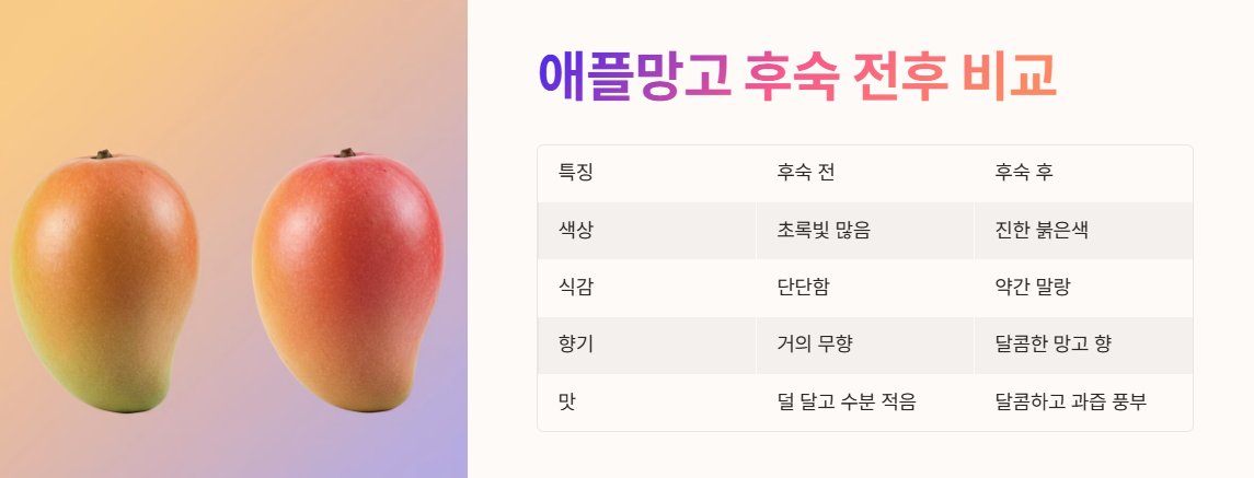 후숙 전후 비교