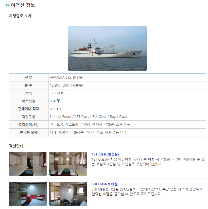 인천 잉커우 배편 시간표, 요금, 고객센터 전화번호, 홈페이지, 예약방법 정리