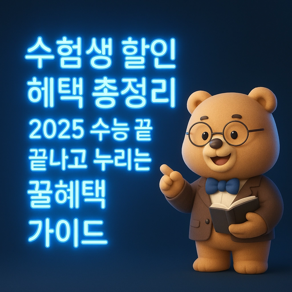 수험생 할인 혜택 총정리 2025 수능 끝나고 누리는 꿀혜택 가이드