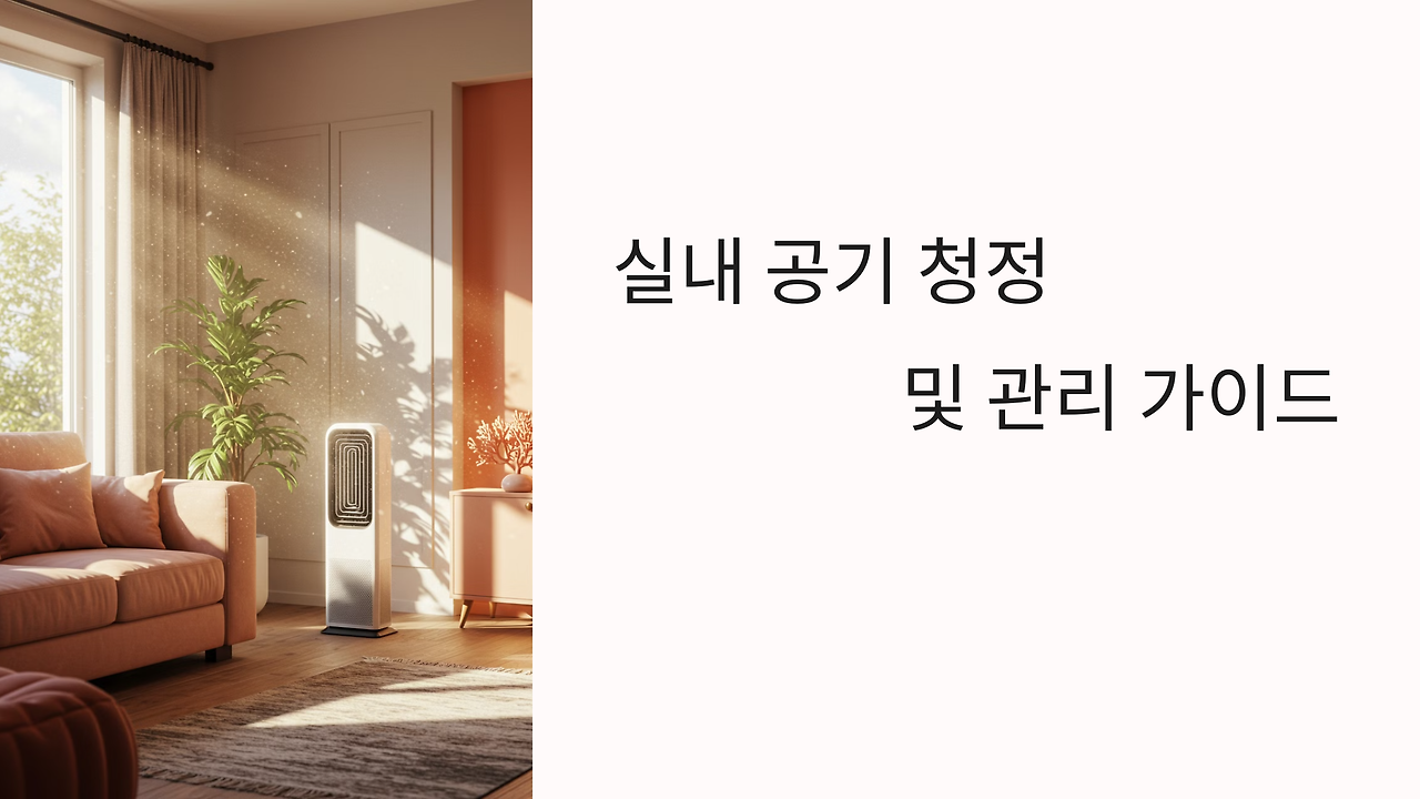 실내 공기 청정 및 관리 가이드