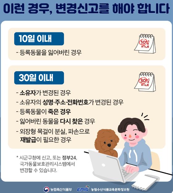 반려동물 등록방법 안내
