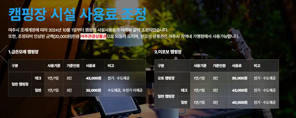 이포보 오토캠핑장 여주 이용 팁