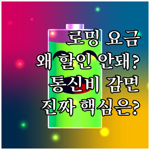 로밍 요금에 통신비 복지감면이 적용되..