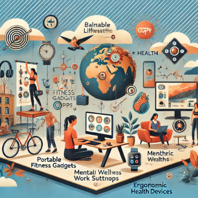 디지털 노마드 &amp; 건강 관리, 균형 잡힌 라이프 스타일 유지 관련 사진