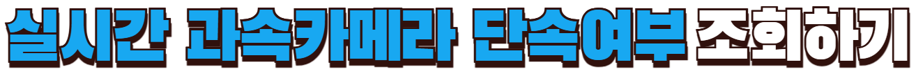 실시간 과속카메라 단속여부 조회하기