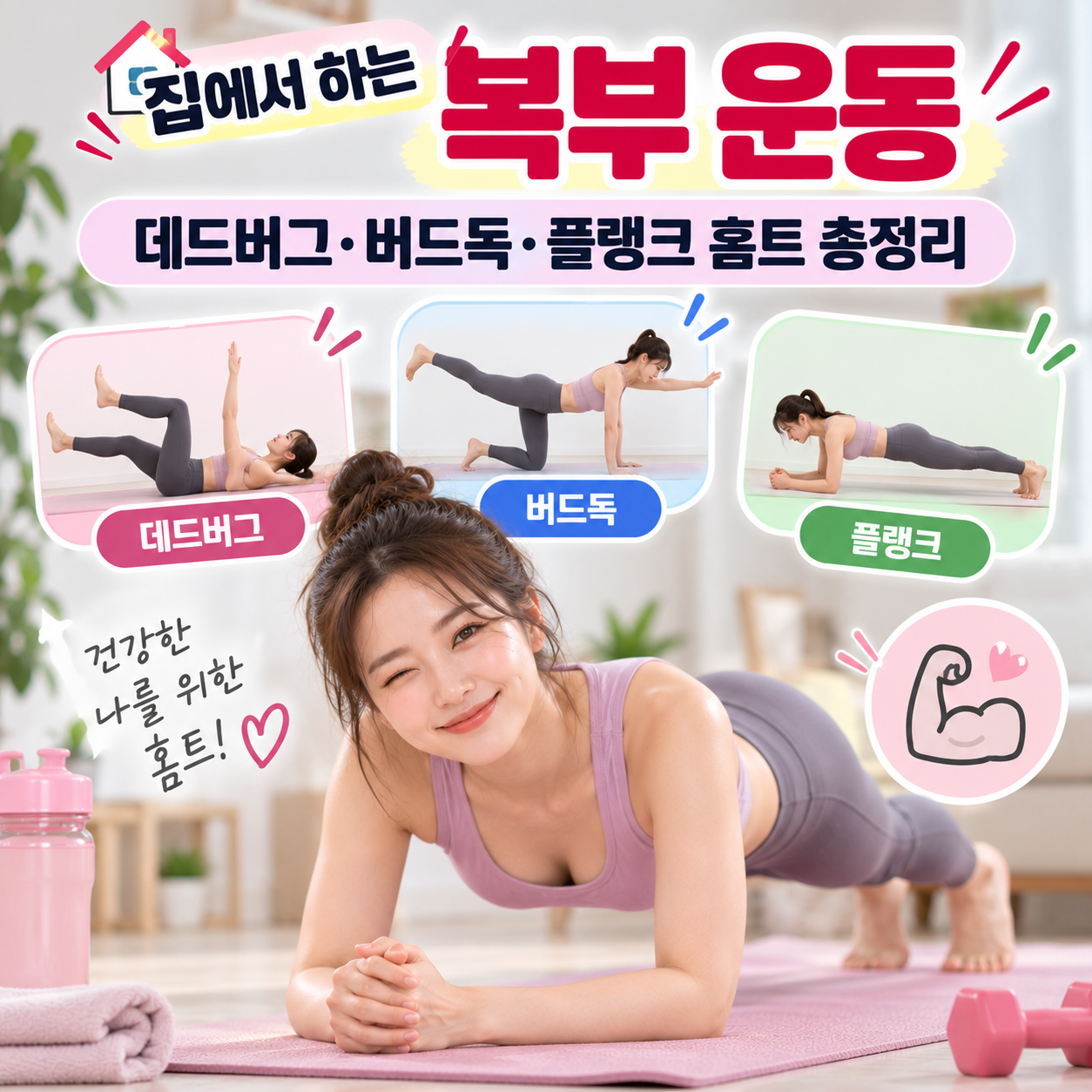 집에서 하는 복부 운동