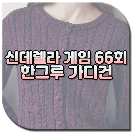 신데렐라 게임 66회 한그루 가디건