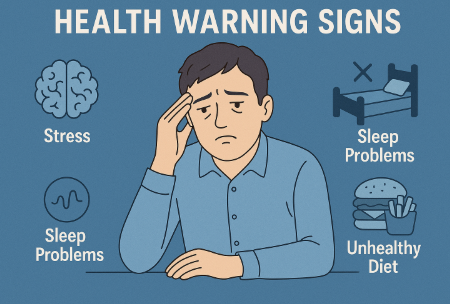 요즘사람들이 놓치는 건강경고(스트레스,수면장애,식습관)