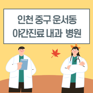 인천 중구 운서동 야간진료 내과 병원 리스트 (18시 이후 늦게까지하는 병원)