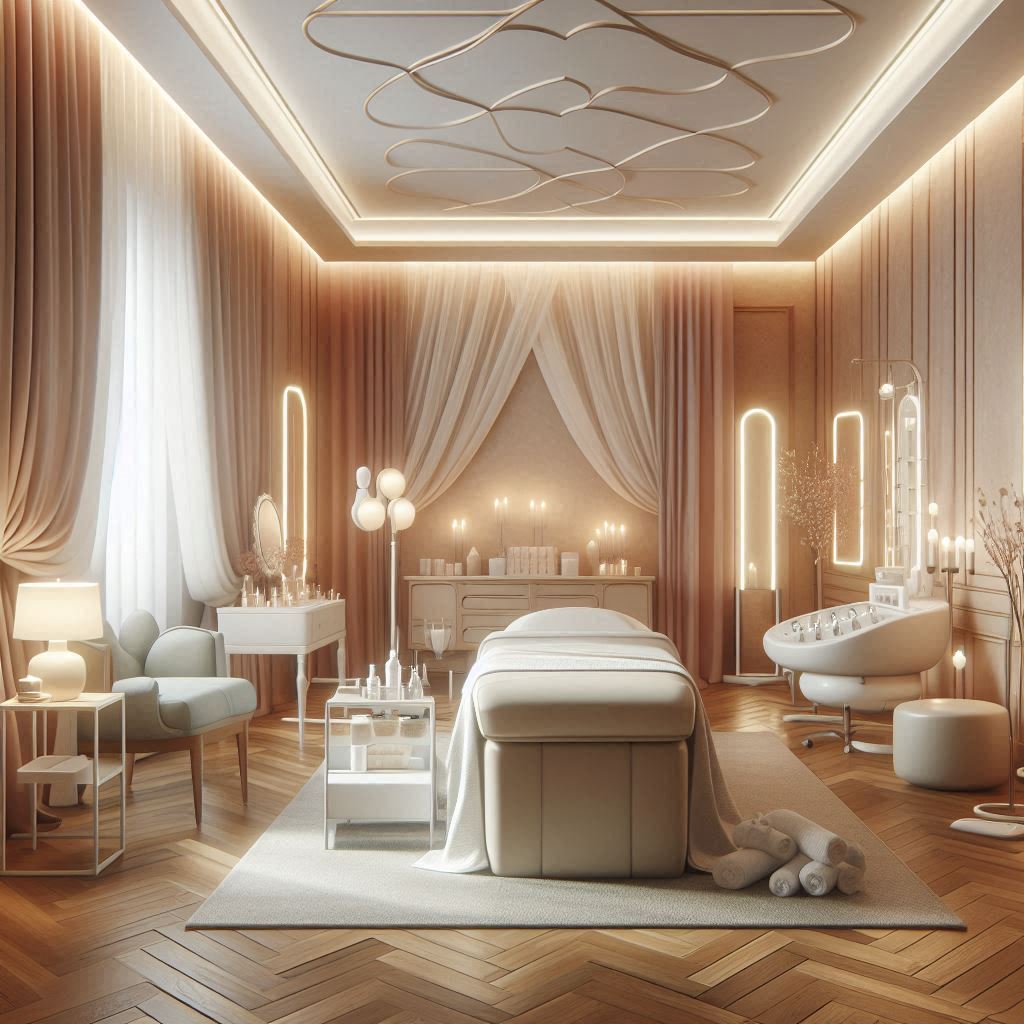 피부,체형관리 샵 배경