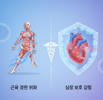 마그네슘의 근육 경련 완화와 심장 보호 기능