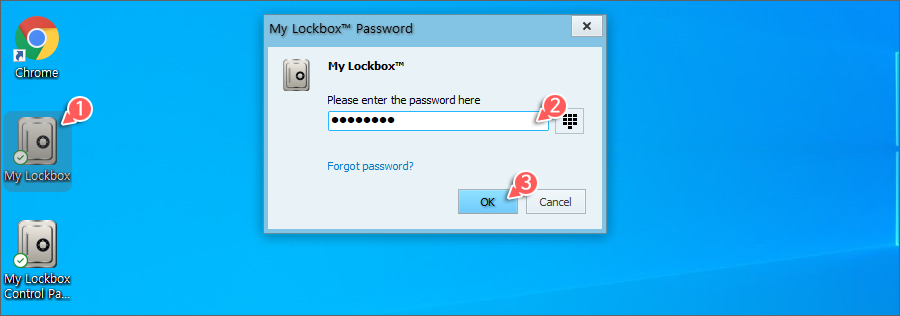 My Lockbox 비밀번호 입력