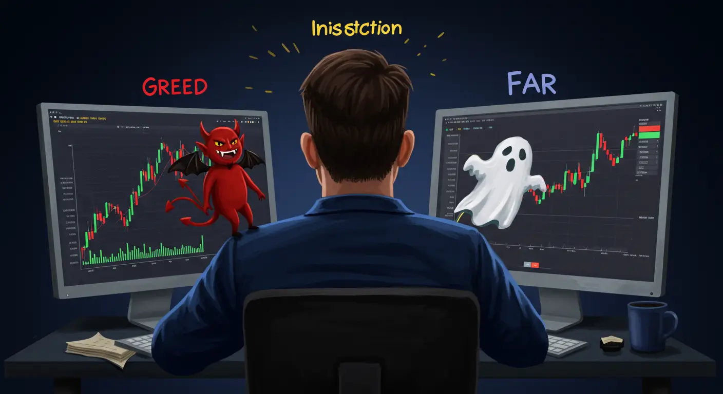 탐욕과 공포라는 감정에 휘둘려 잘못된 매도 결정을 내리는 투자자