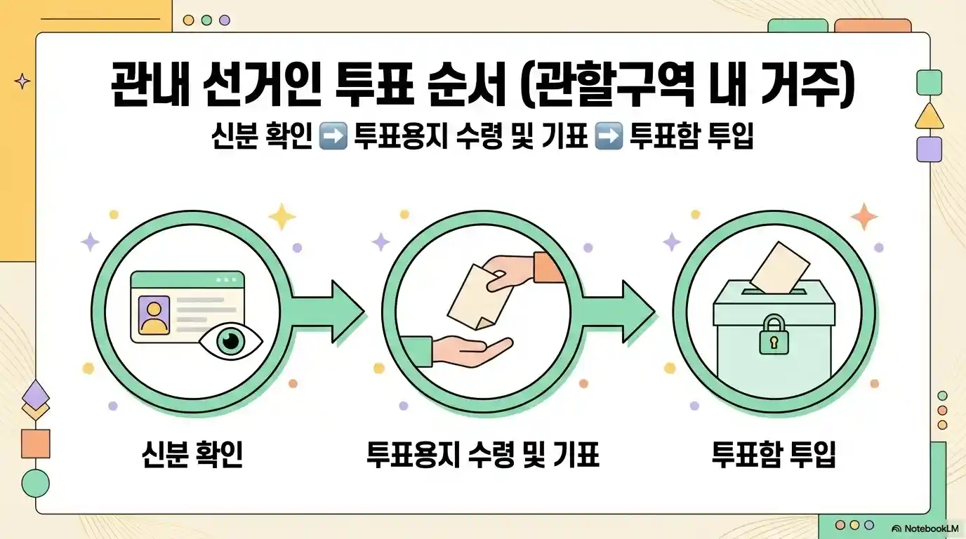 관내 선거인 투표 절차