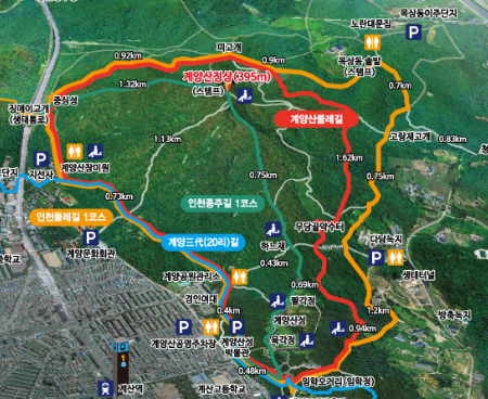 계양산 등산코스 소개 - 계양산 장미원 포함 대표 등산로 4곳 총정리