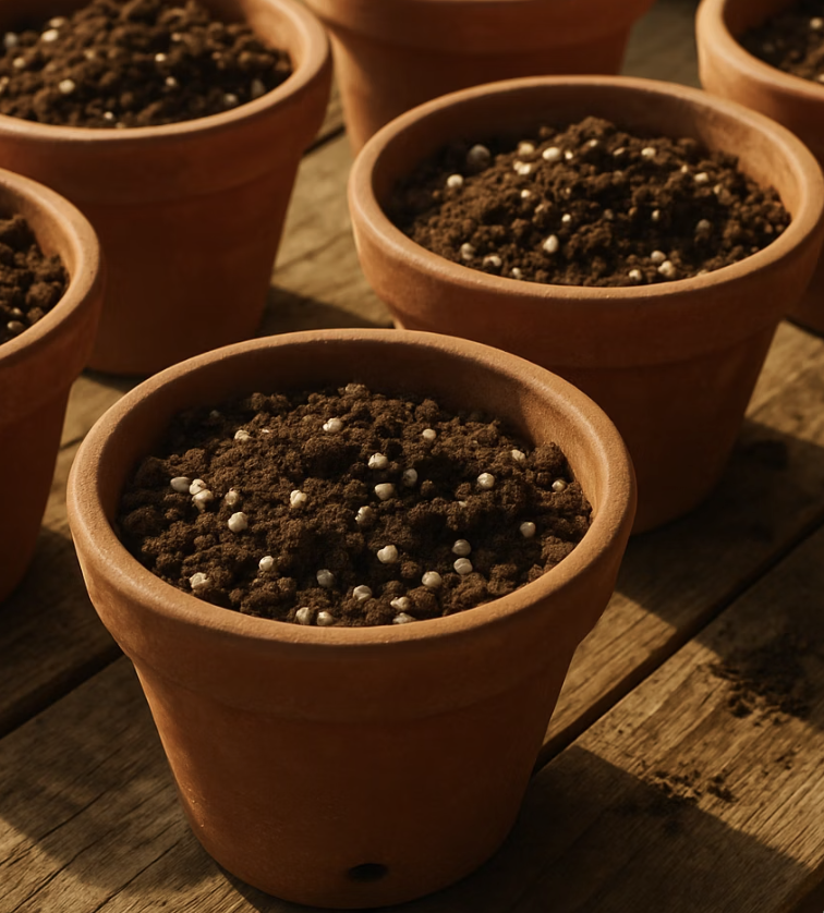 숨 쉬는 흙과 화분