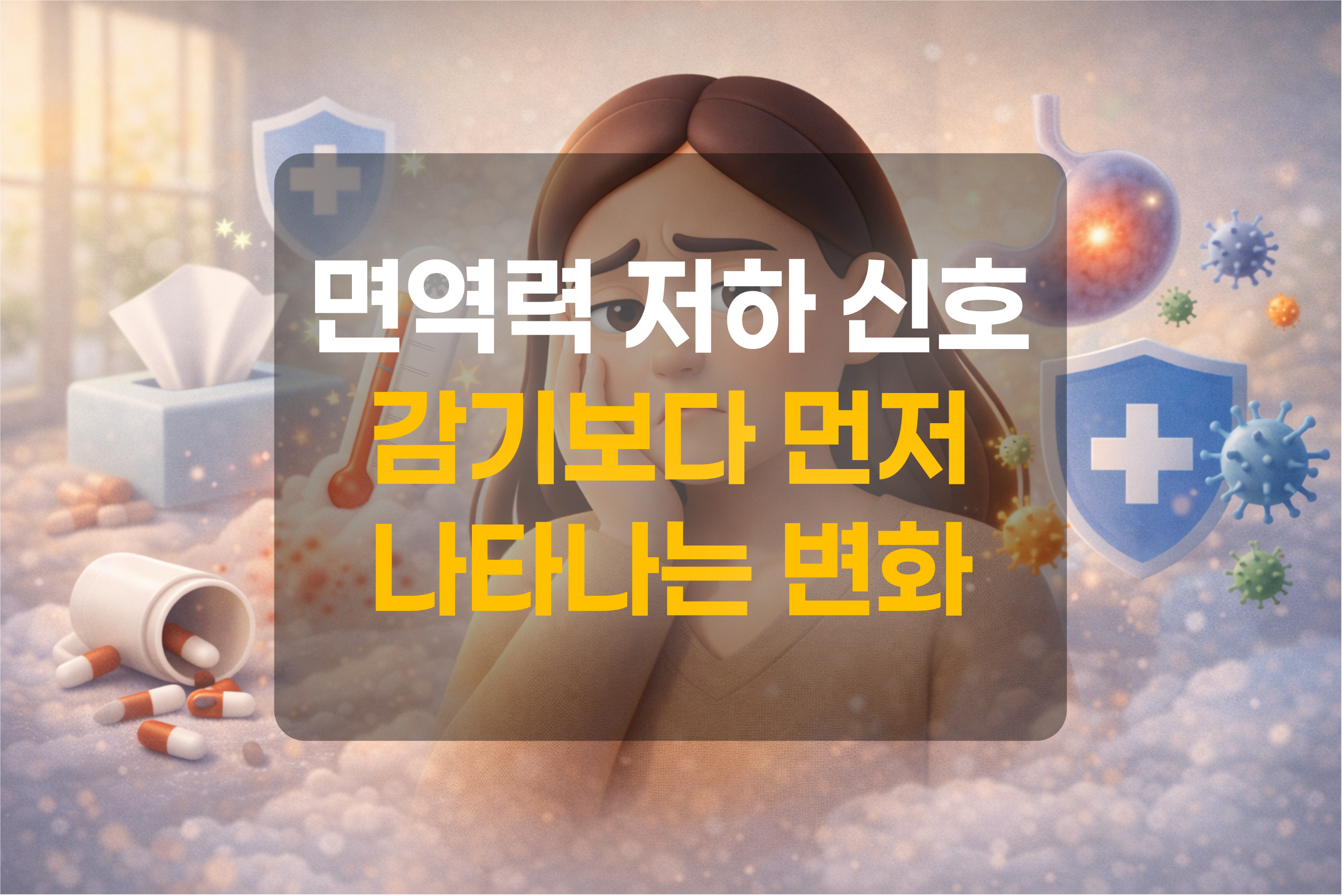 면역력 저하를 표현한 그림