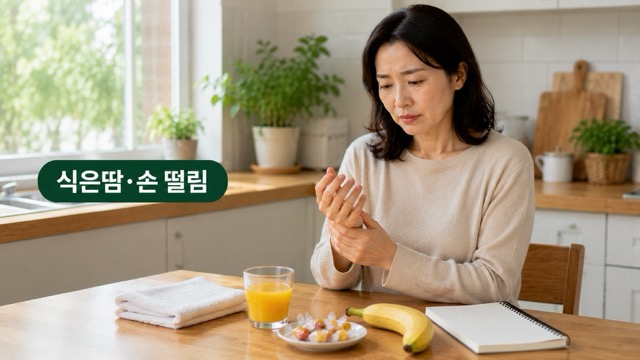 식은땀 손 떨림 저혈당 초기 증상