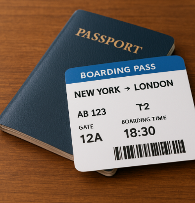 여권과 항공권 관련사진
