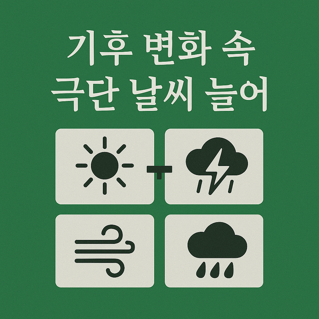 기후 변화 속 극단 날씨 늘어