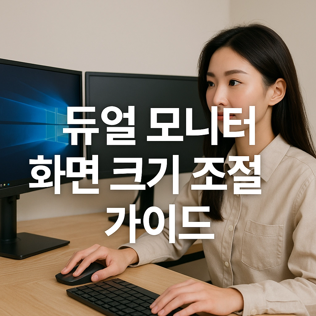 듀얼 모니터 화면 크기 조절 가이드