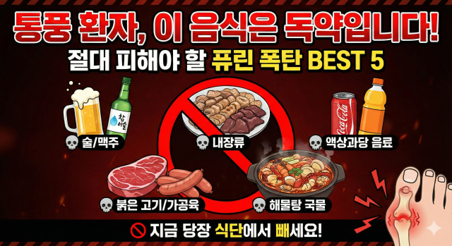 통풍해로운음식