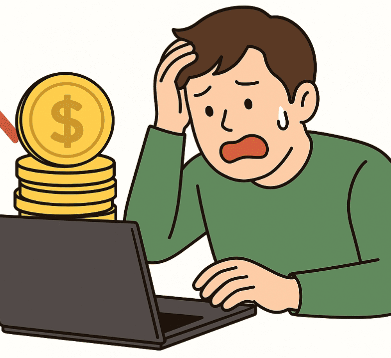 몰빵 투자로 인한 손실