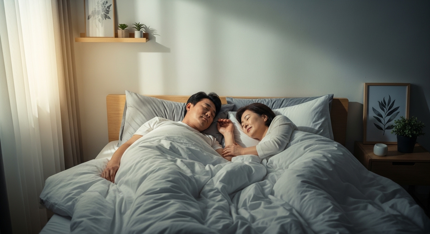 수면장애회복된 중년부부