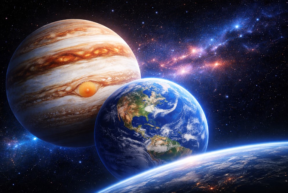 목성과 지구 관련 사진