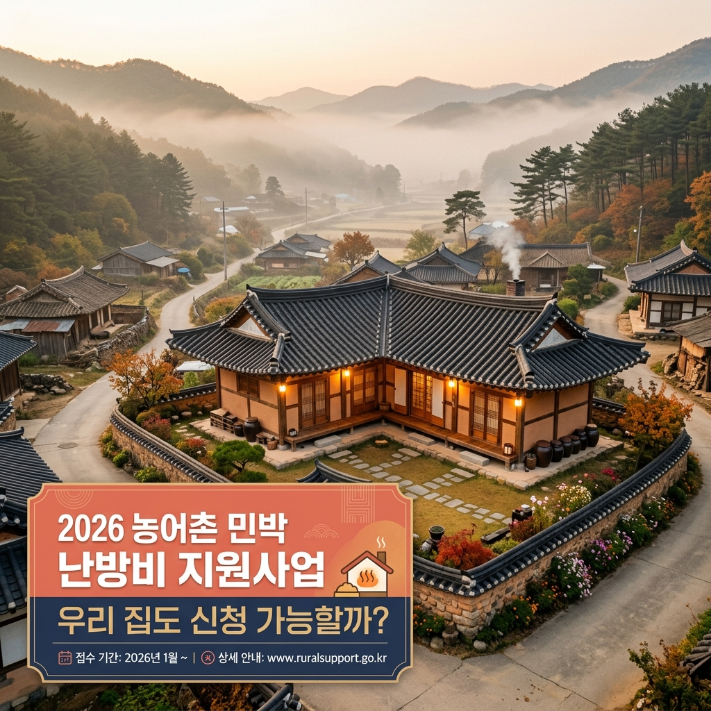 농어촌 민박 난방비 지원 2026 대상, 펜션 필수 증빙 3가지