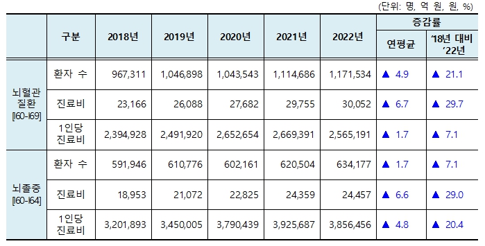 뇌혈관질환-뇌졸중-진료현황