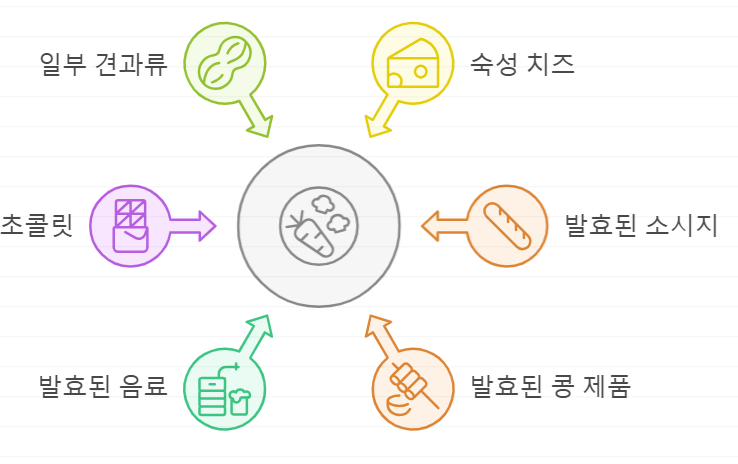 티라민 함유 음식