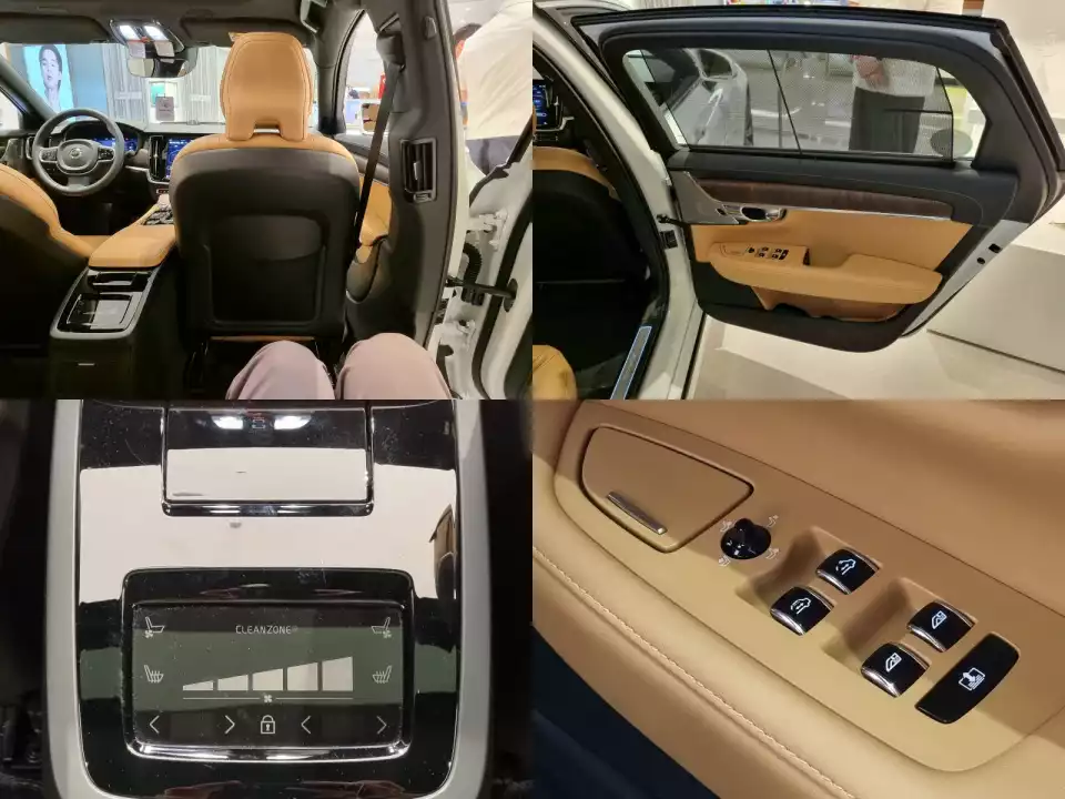 볼보 S90의 뒷좌석 주요 구성을 모았습니다.