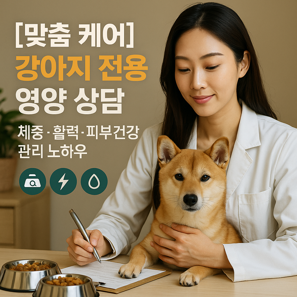 [맞춤 케어] 강아지 전용 영양 상담 ｜ 체중·활력·피부건강 관리 노하우