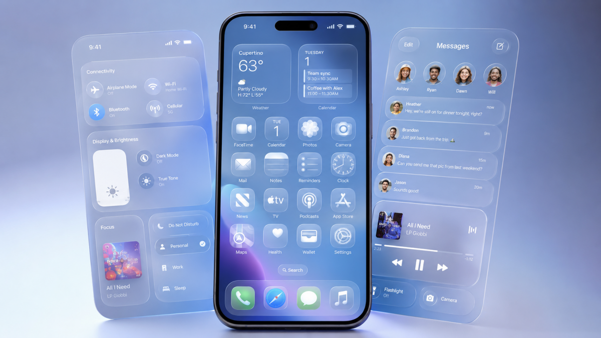 iOS 27 Liquid Glass 인터페이스 디자인