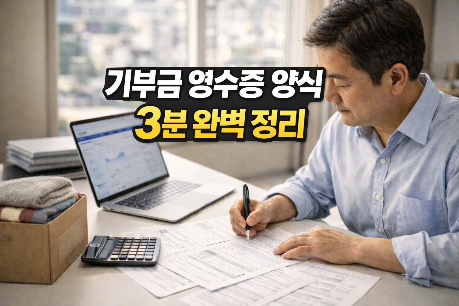 기부금 영수증 양식 3분 완벽 정리