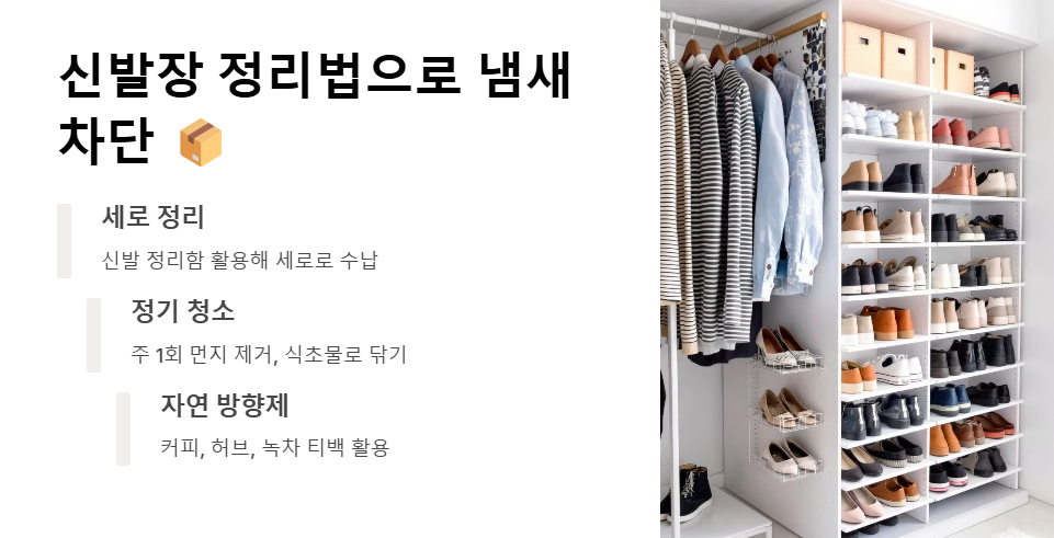 신발장 정리법으로 냄새 차단