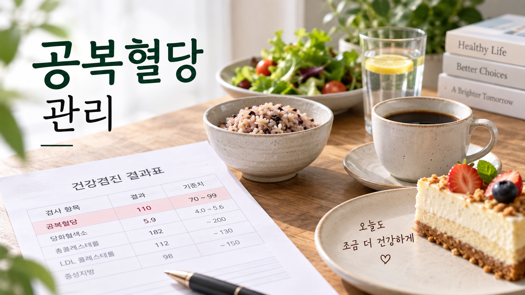 공복혈당 관리는 무조건 참기보다 식사와 운동을 꾸준히 조절하는 것이 중요합니다.
