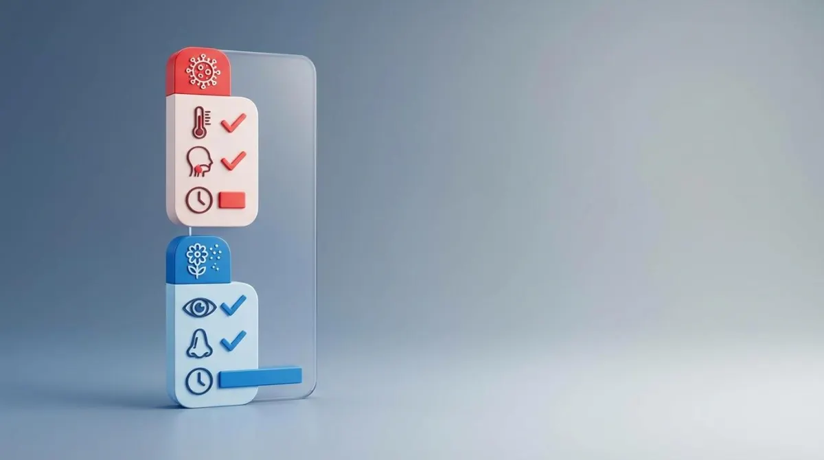 감기와 알레르기 비염 증상 차이 비교표 인포그래픽